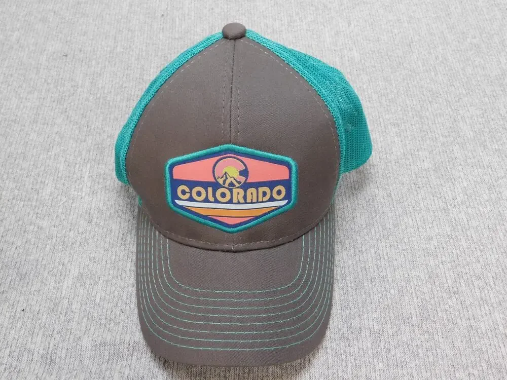 Colorado Trucker Hat Teal Mesh Back Unisex Cap
